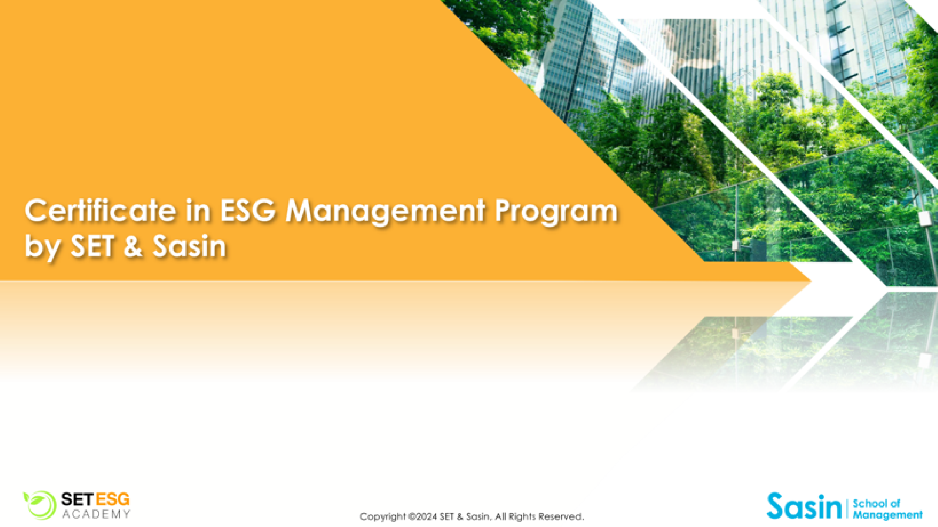 รายละเอียดหลักสูตร - Certificate in ESG Management Program - SET e-Learning